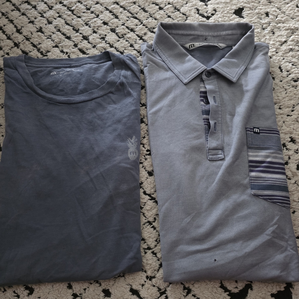 Mens xl Grey Travis Matthew shirts